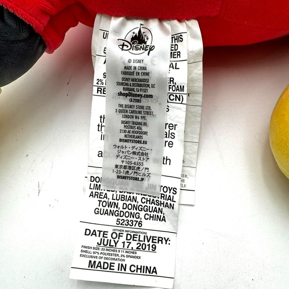 DISNEY Store Sleeping Mickey Mouse 24" Jumbo Plush Stuffed Animal Nursery Cuddle - Picture 5 of 9